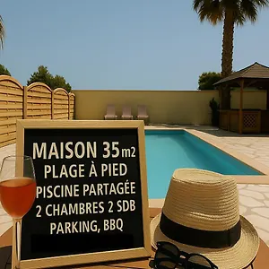 Reve D'azur En Bord De A La Nartelle Avec Piscine Dans La Residence, Terrasse, Bbq, 2 2 Sdb De 35m2 Draps Inclus Sainte-Maxime